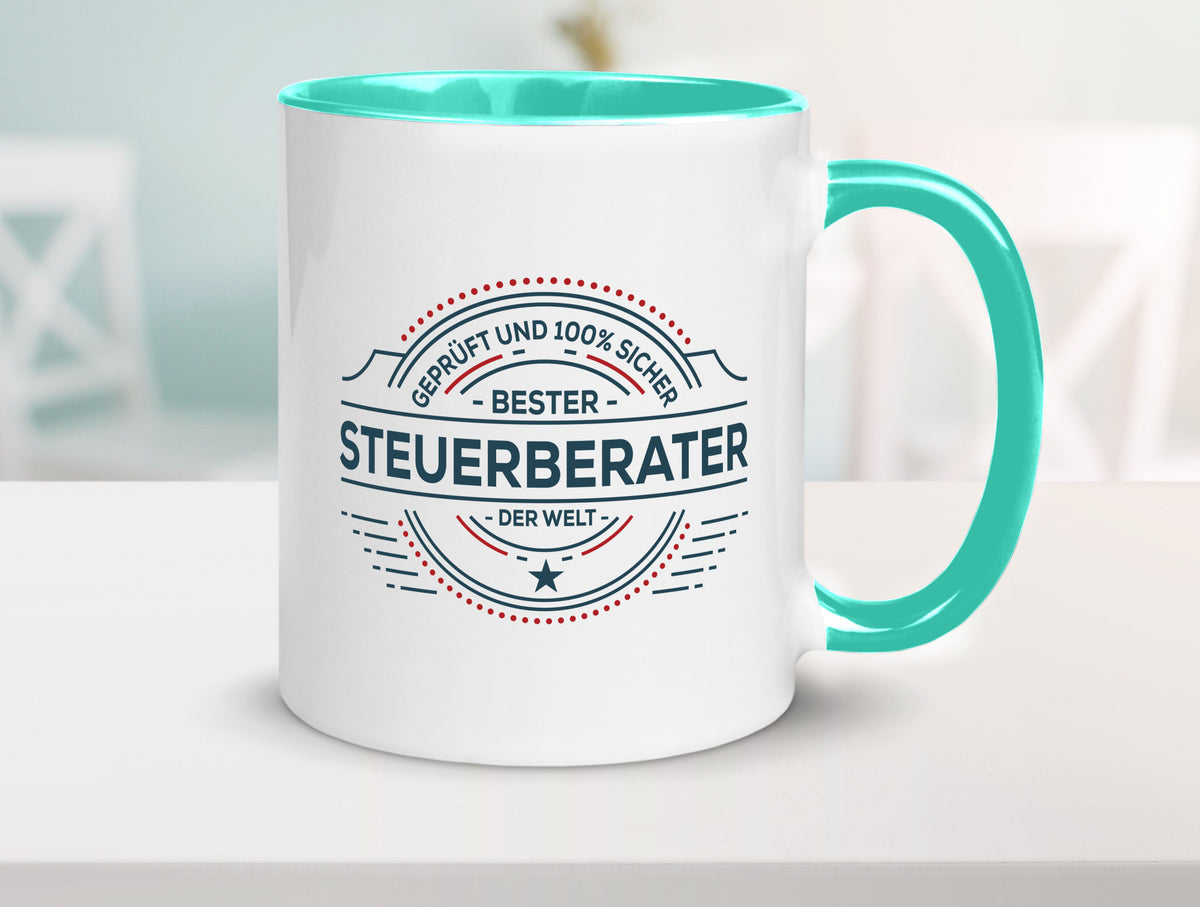 Geprüft und sicher: Steuerberater | Steuern Geschenk Humor Geschenkidee Tasse