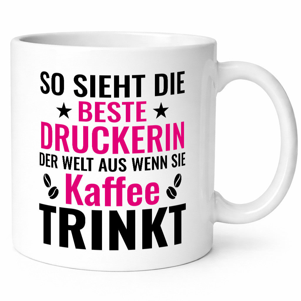 Kaffee trinkt: Druckerin | Druckerei Print Medien lustig Humor Geschenkidee