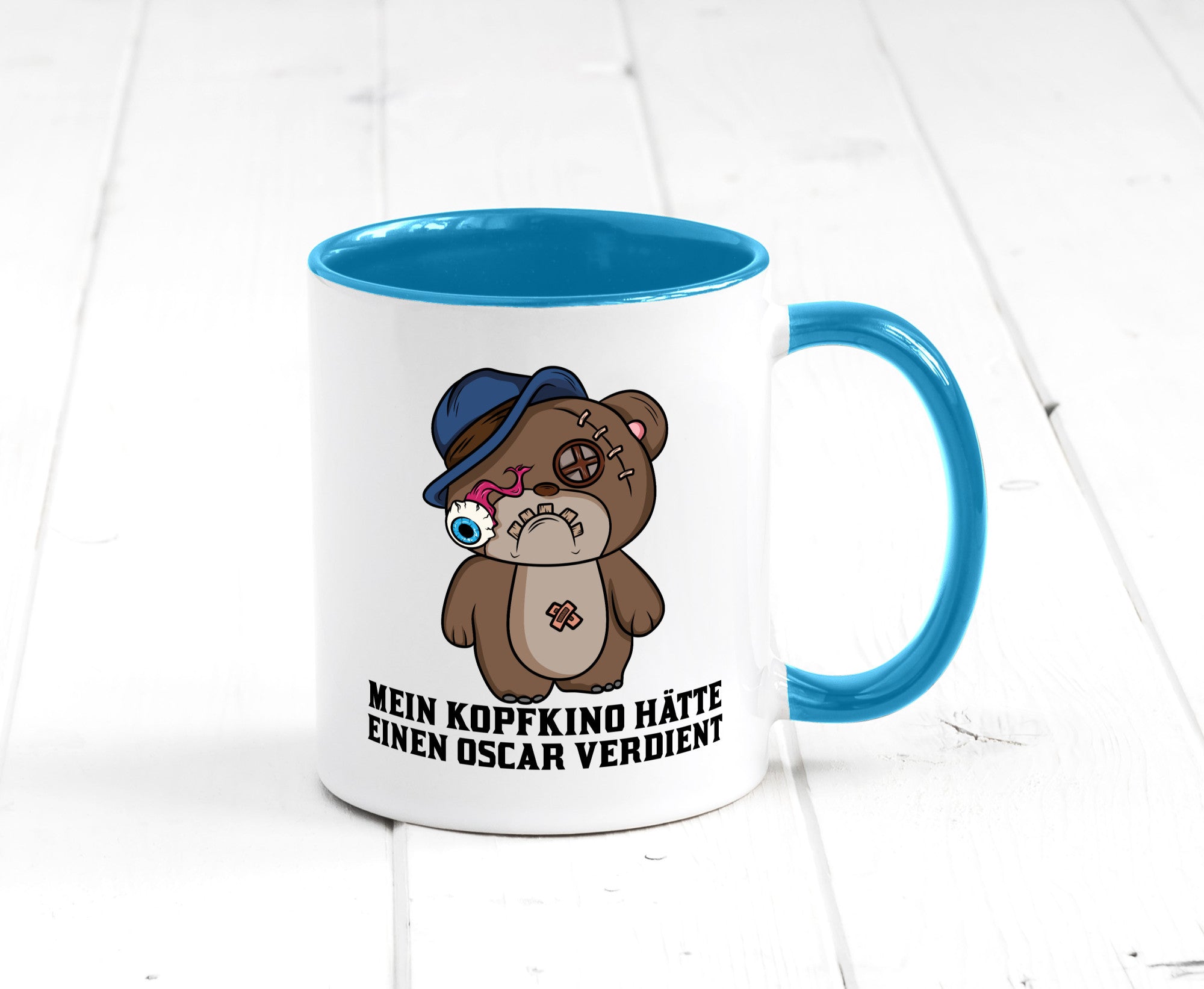 Mein Kopfkino hätte Oscar verdient | kaputter Bär Comic lustiger Spruch