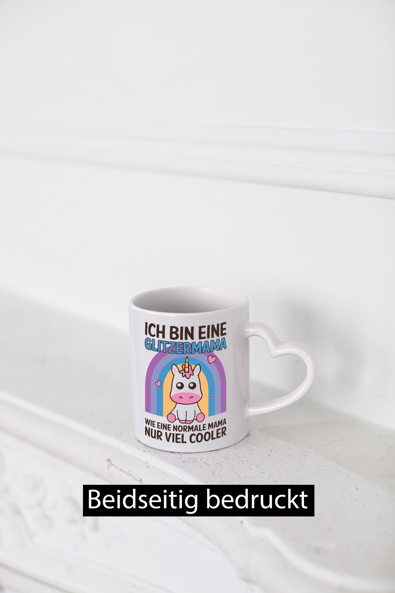 Glitzermama, wie normal, nur cooler | Einhorn Geschenkidee Familie Humor Tasse