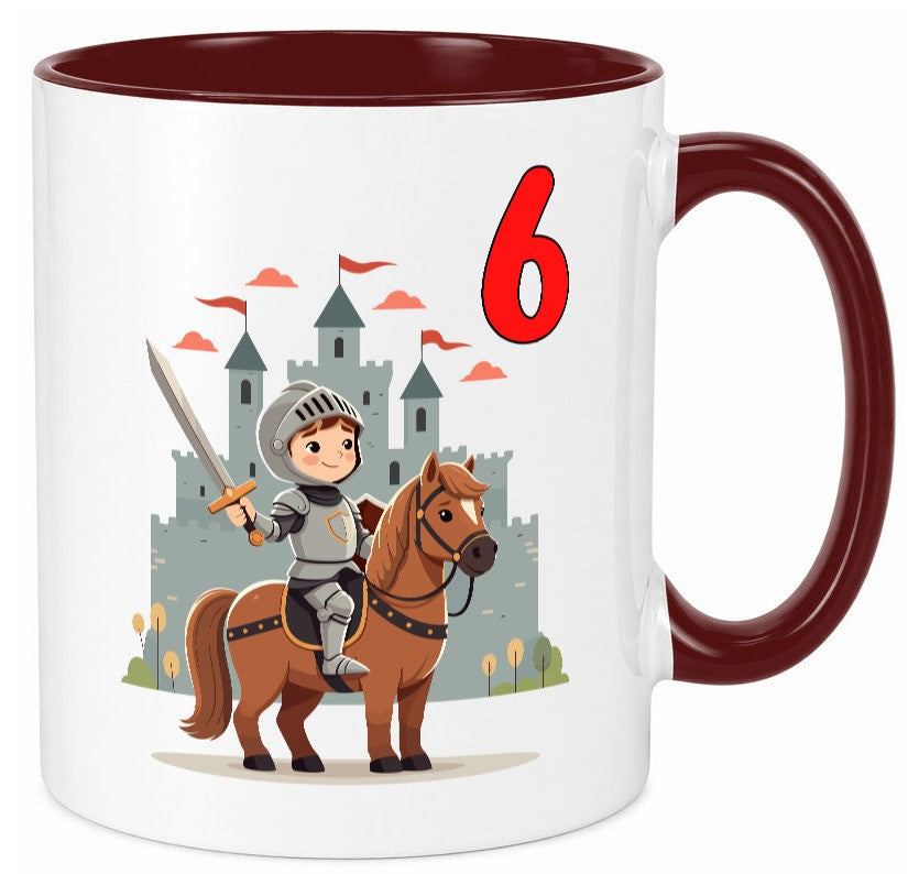 6. Geburtstag | 6 Jahre Ritter Junge Schloss Humor Geschenkidee Tasse