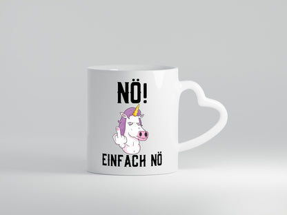 Einfach Nö | Keinen Bock Einhorn Mittelfinger Comic Geschenkidee Humor Tasse