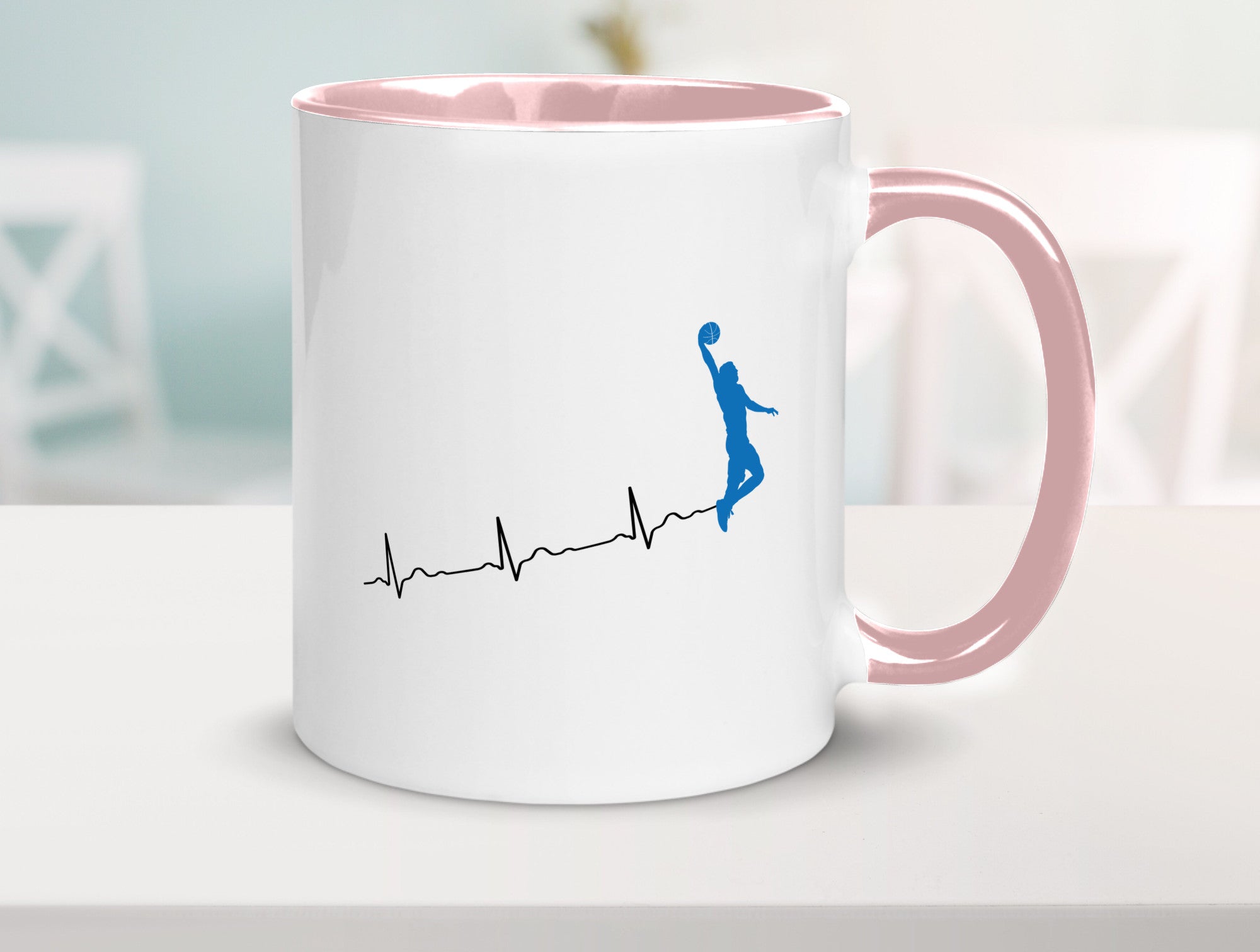 Herzschlag Basketball | Motiv Sport Ballsport Humor Geschenkidee Tasse