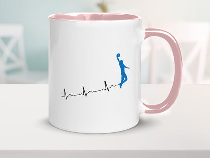 Herzschlag Basketball | Motiv Sport Ballsport Humor Geschenkidee Tasse