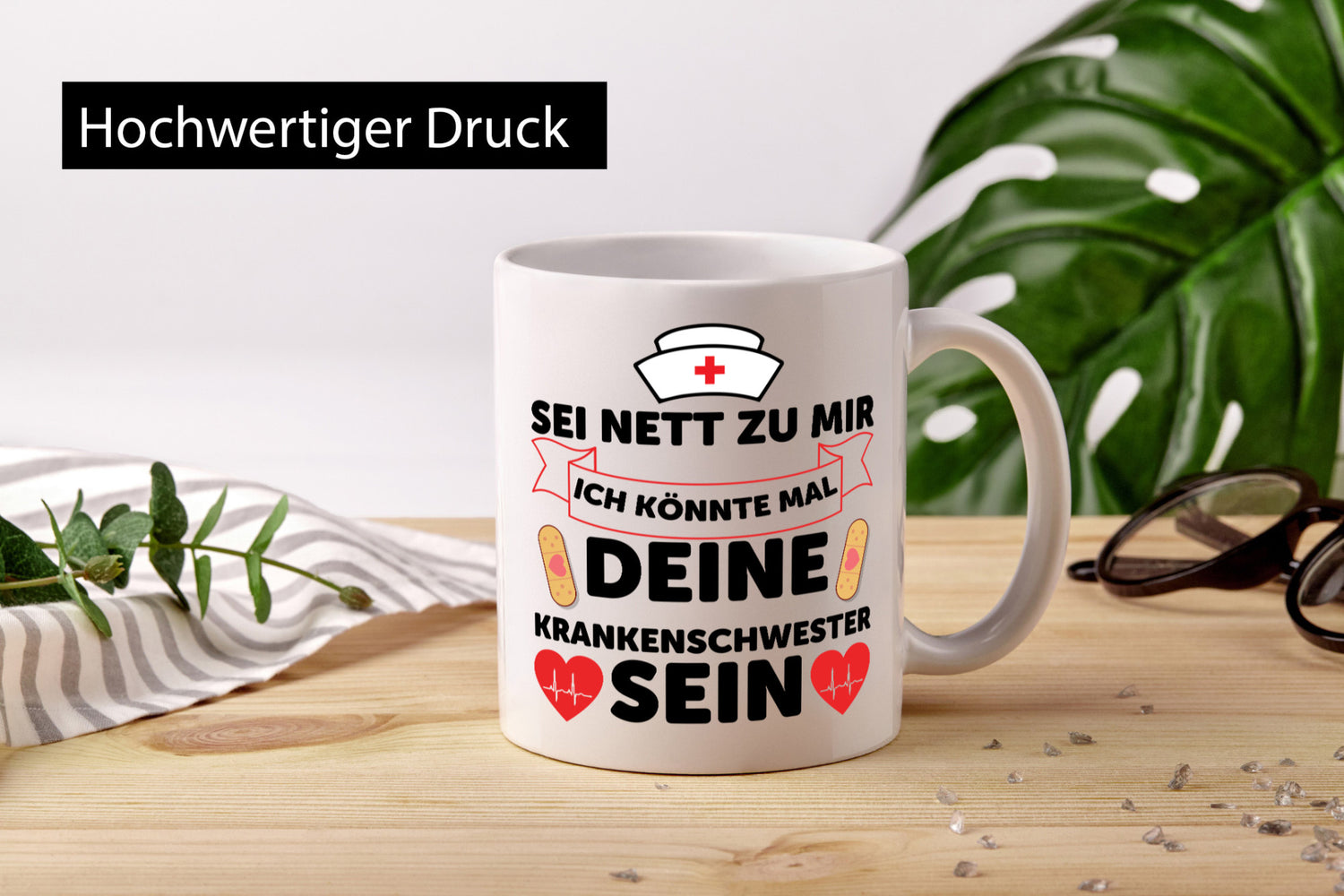 Ich könnte deine Krankenschwester sein | Pflegekraft Geschenkidee Humor Tasse