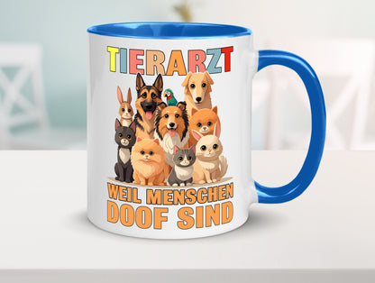Tierarzt weil Menschen doof sind | Tierärztin lustig Tierliebhaber Humor