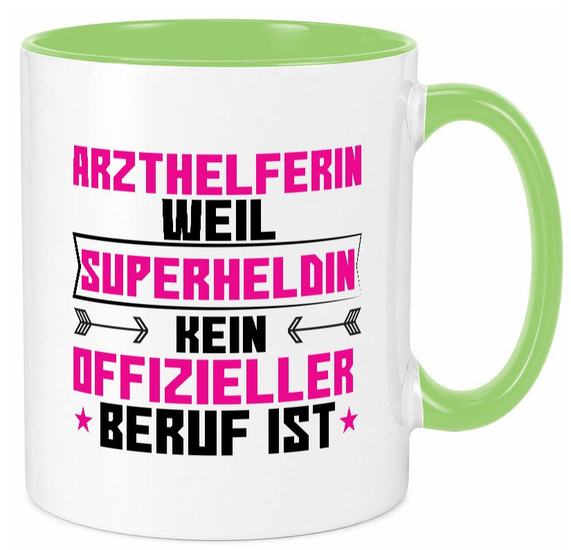 Superheldin Arzthelferin | Fachangestellte Medizin Humor Geschenkidee Tasse