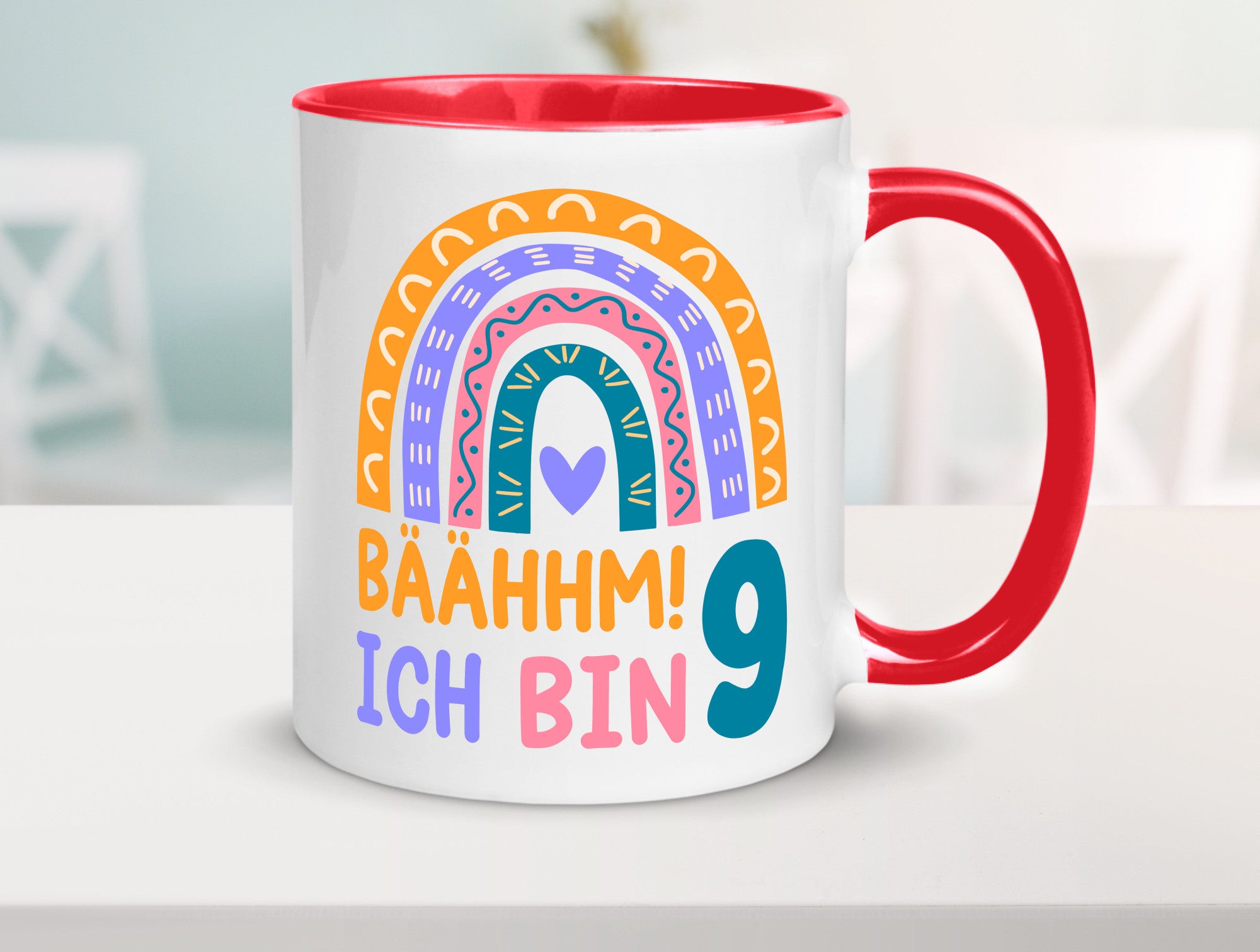 9. Geburtstag | 9 Jahre Regenbogen Bääm Mädchen Geschenk Geschenkidee lustiger