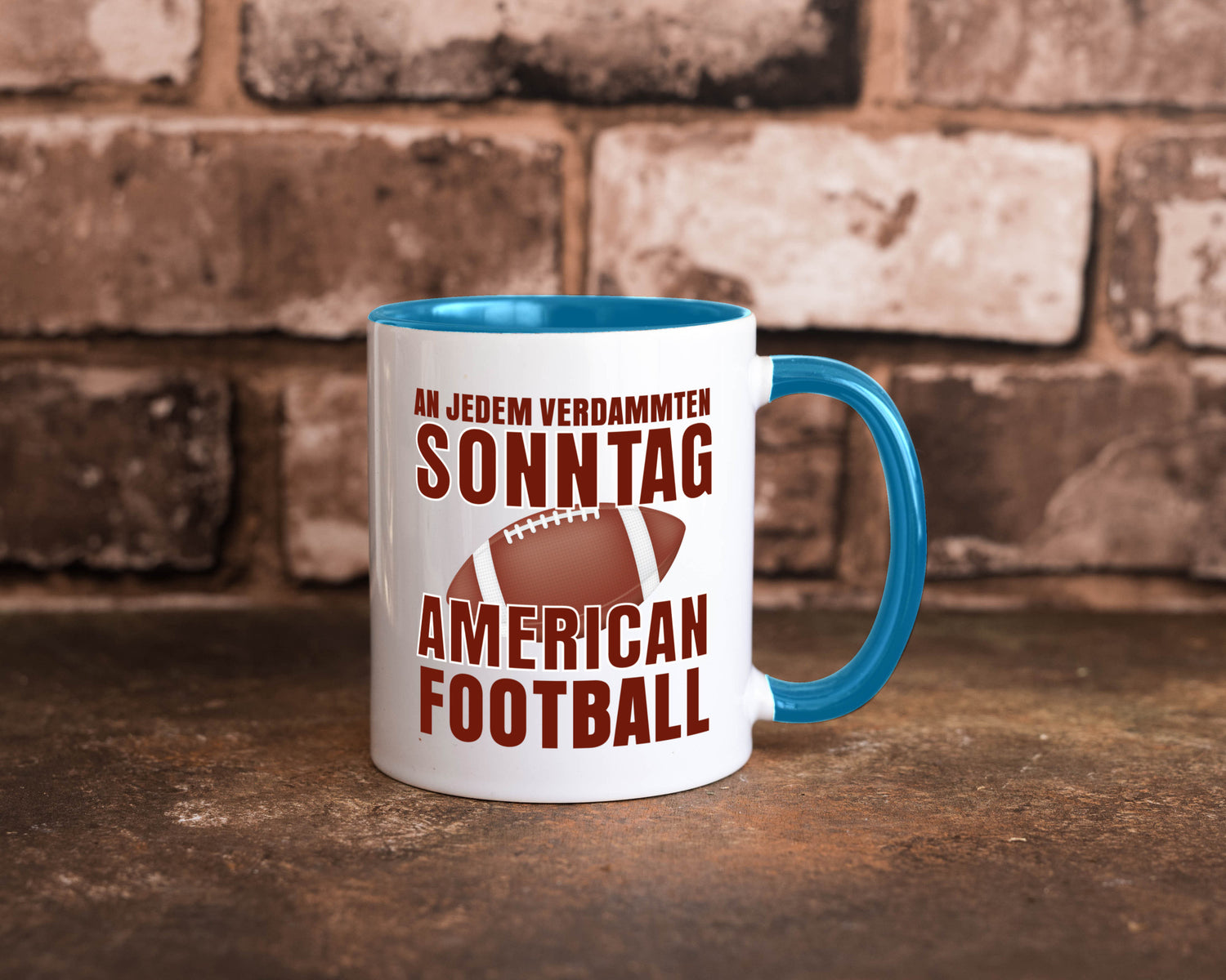 American Football | Sportfan Motiv jeden Sonntag Humor Geschenkidee Tasse