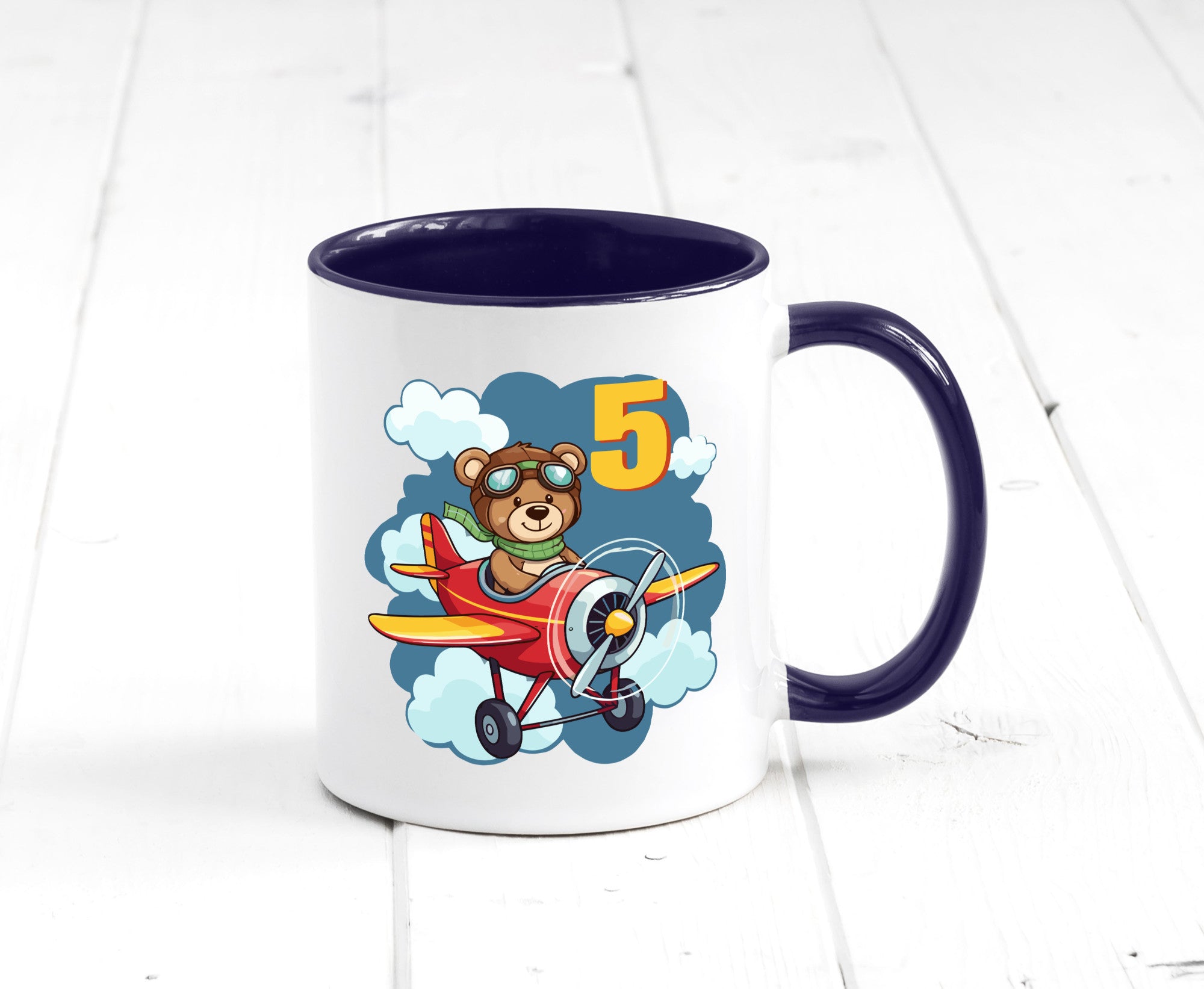 5. Geburtstag | 5 Jahre Kinder Pilot Flugzeug Geschenkidee Humor Tasse