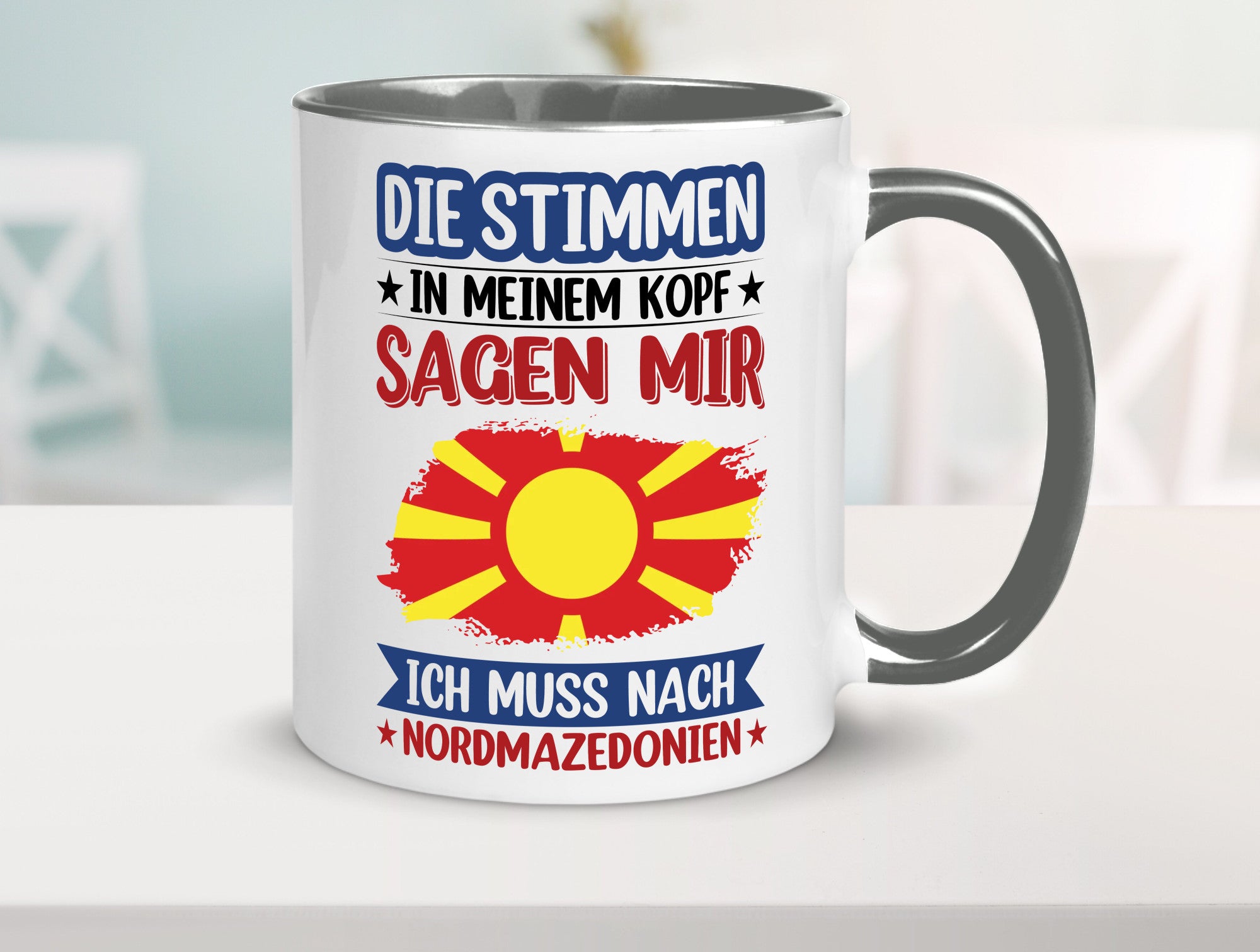Nordmazedonien | Urlaub Stimmen in meinem Kopf Geschenk Humor Geschenkidee