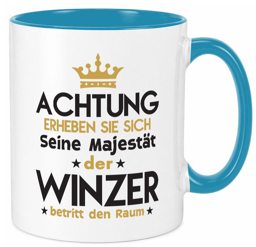 Seine Majestät Winzer | Weinbauer Wein lustiger Spruch Geschenk Humor Tasse