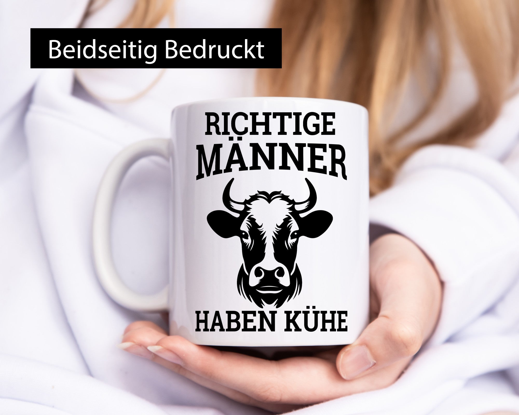 Richtige Männer haben Kühe | Bauernhof Rindvieh Humor Geschenkidee Tasse