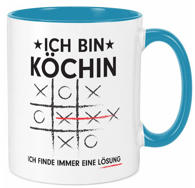 Löse Probleme: Köchin | Chefköchin Chefkoch lustig Arbeit Kollegen Büro Tasse
