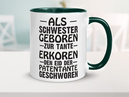 Eid der Patentante | Tante Tasse Schwester Humor lustig Geschenkidee Geschenk