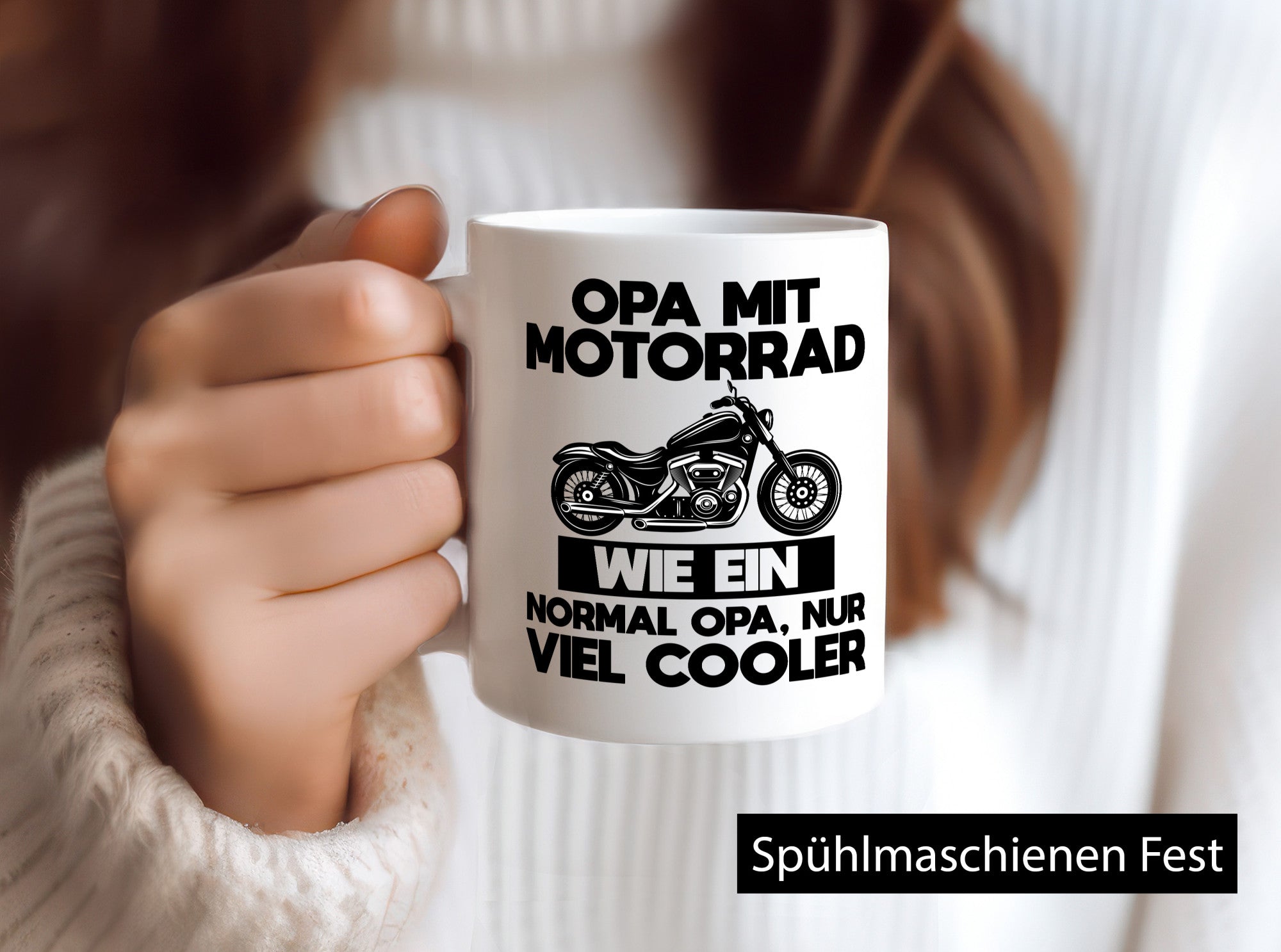 Opa mit Motorrad, viel cooler | Motorrad lustig Familie Geschenkidee Geschenk