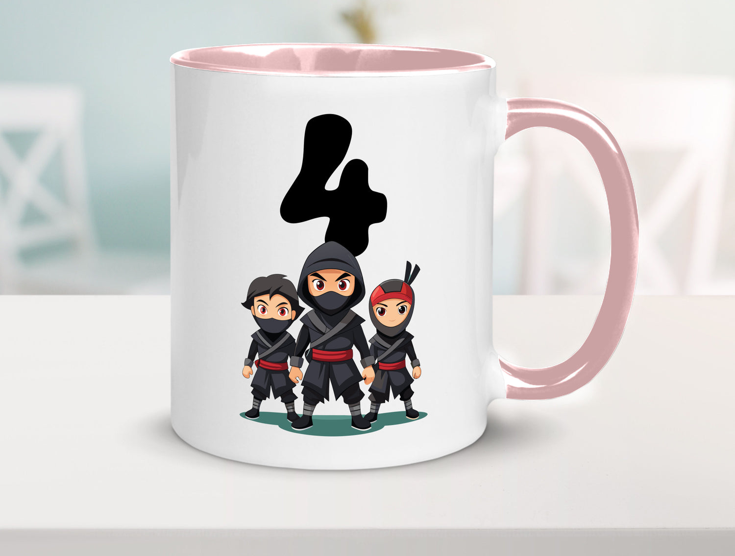 4. Geburtstag | 4 Jahre Ninja lustig Geschenkidee Geschenk Tasse