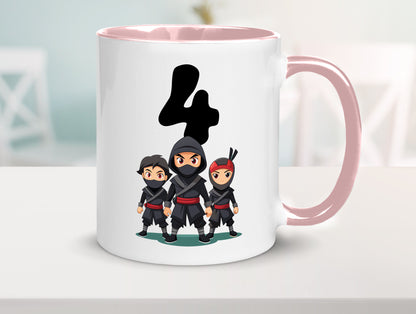 4. Geburtstag | 4 Jahre Ninja lustig Geschenkidee Geschenk Tasse