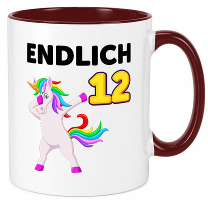 12. Geburtstag | endlich 12 Jahre Einhorn Mädchen lustig Geschenkidee Geschenk