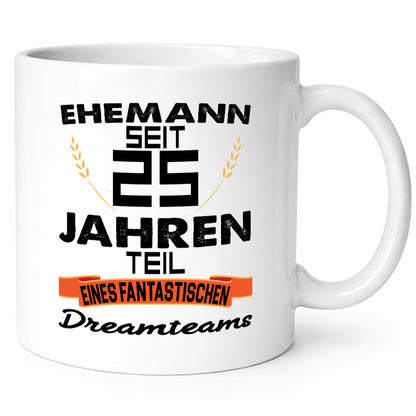 Ehemann seit 25 Jahren | Fantastische Familie Dreamteam Humor Geschenkidee Tasse