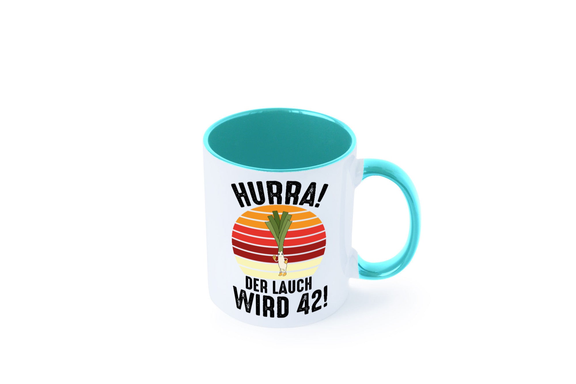 Hurra der lauch wird 42 | 42. Geburtstag Ehrentag Humor Geschenkidee Tasse