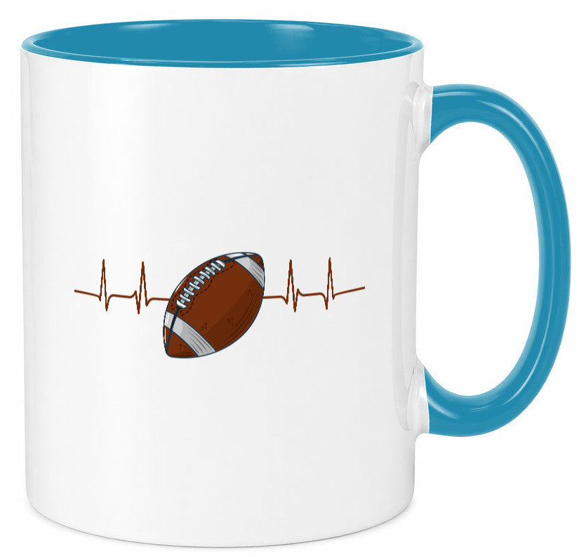 American Football Herzschlag | Footballer Superbowl Humor Geschenkidee Tasse