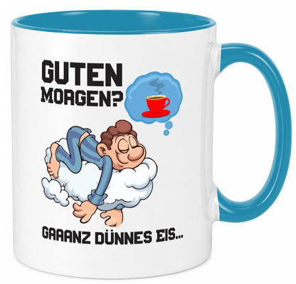 Ganz dünnes Eis | Morgenmuffel Tasse Kaffeetrinker Geschenkidee Humor