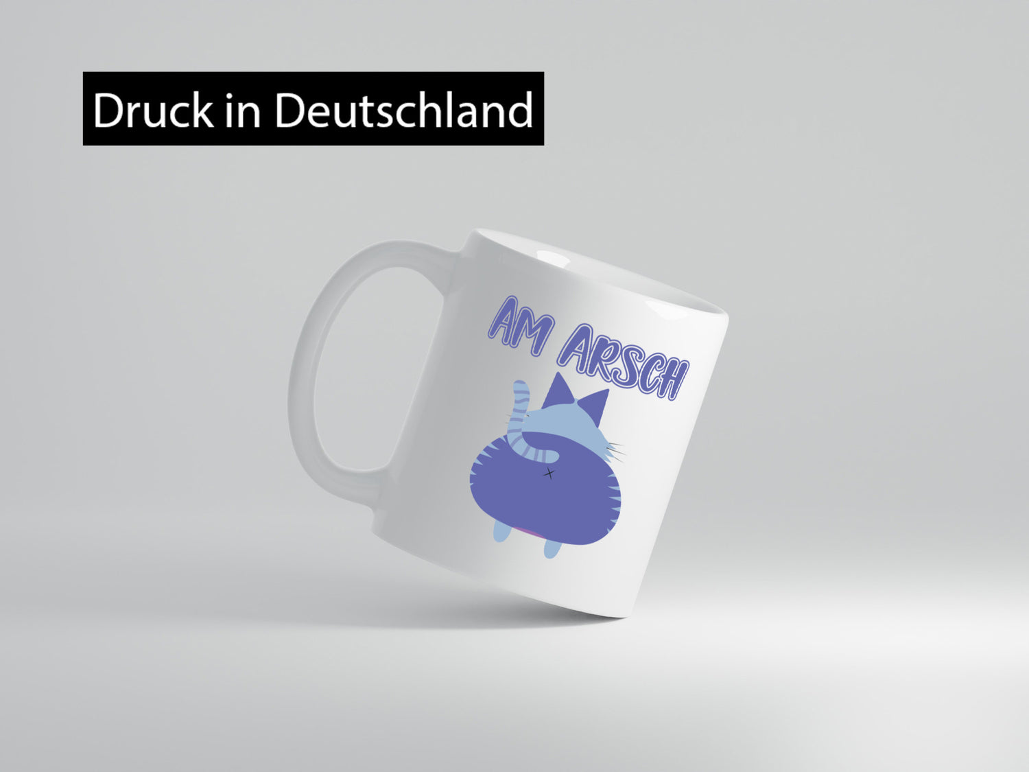 Am Arsch | Katzenmotiv Tasse Kollege Katzenbesitzer Geschenkidee Arbeit
