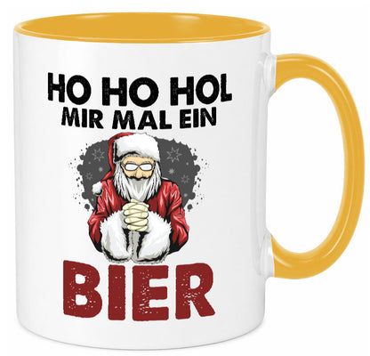 Ho Hol mir mal ein Bier | Weihnachten Geschenkidee Humor Tasse