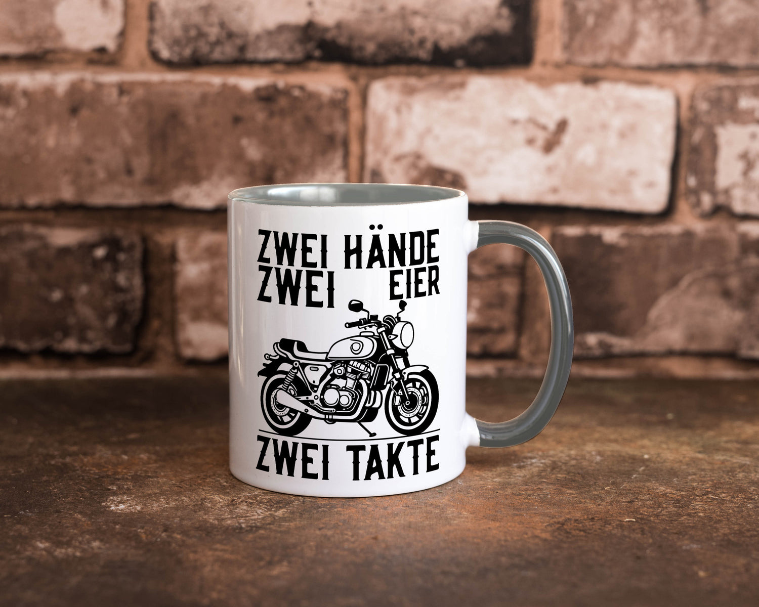 Zwei Hände | Zweitaktmotor Motorrad Moped Biker Geschenkidee Humor Tasse