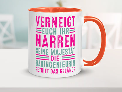 Verneigt euch: Bauingenieurin | Ingenieurin Geschenkidee Humor Tasse