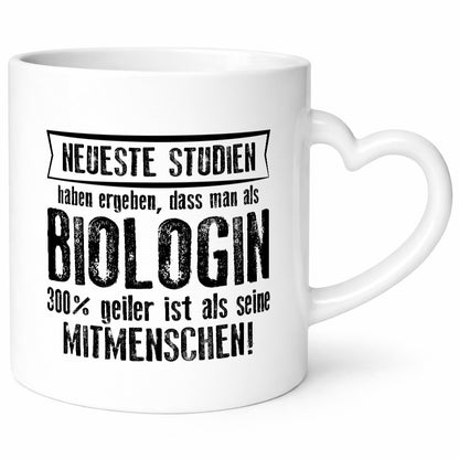 Neuste Studien: Biologin | Biologie Naturforscherin Humor Geschenkidee Tasse