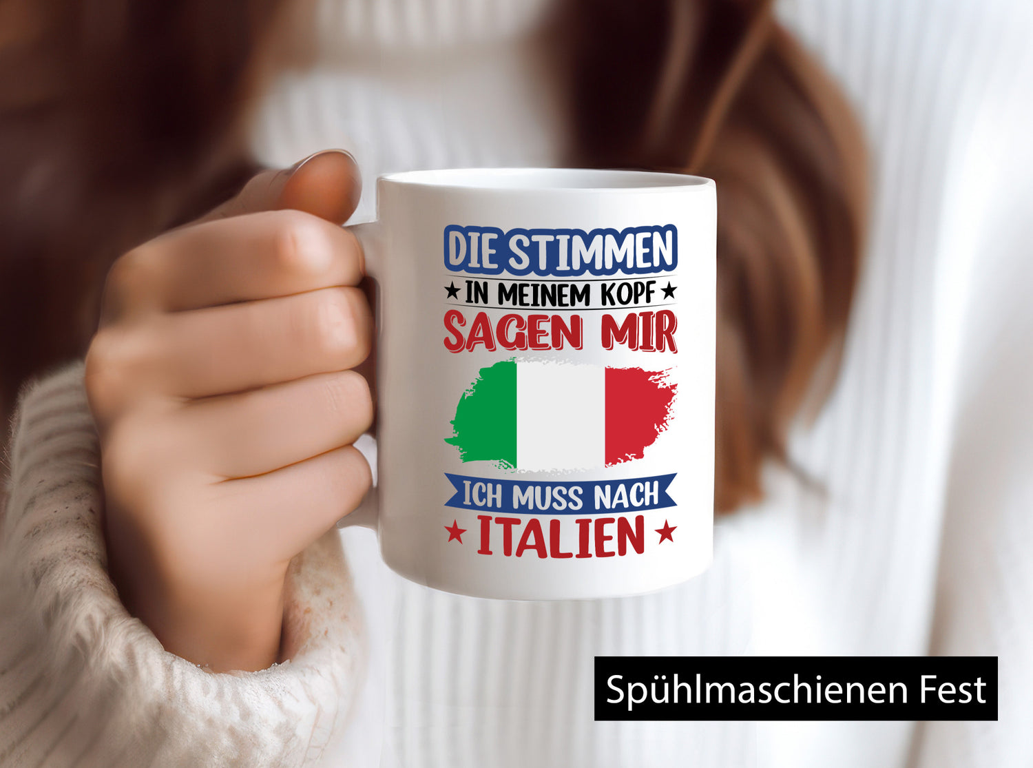 Italien | Urlaub Stimmen in meinem Kopf Traumland lustiger Spruch Geschenk