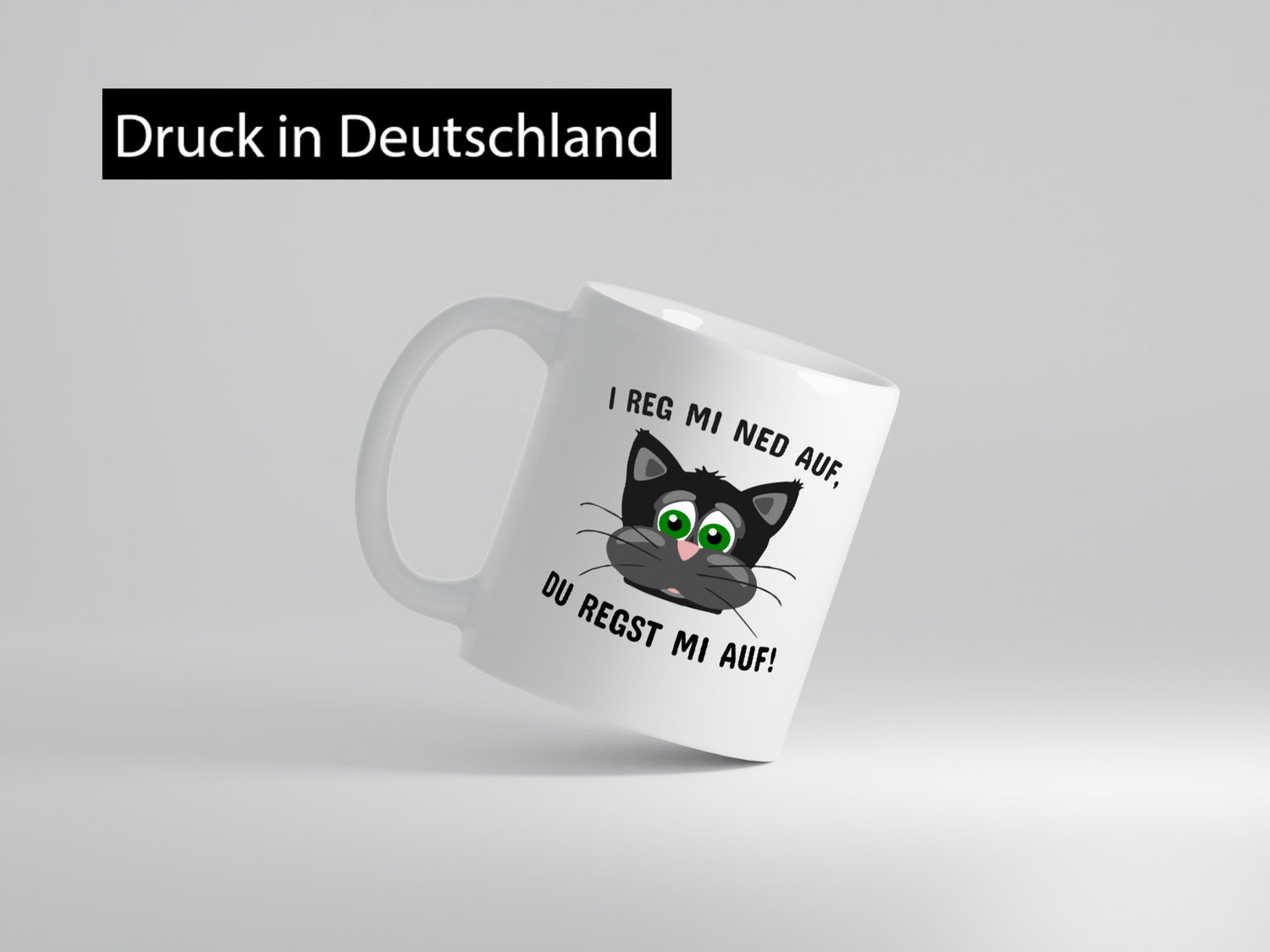 Bayrisch | Bayerisch Spruchtasse mürrische Katze lustiger Spruch Geschenk