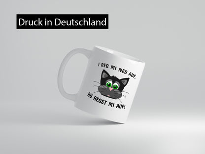 Bayrisch | Bayerisch Spruchtasse mürrische Katze lustiger Spruch Geschenk
