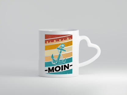 Moin | Kapitän Hafen Anker See Meer Segeln v2 Geschenk Humor Geschenkidee