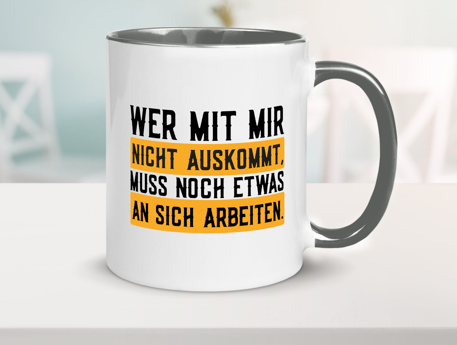Wer mit mir nicht auskommt | Selbstbewusst lustiger Spruch Geschenk Humor