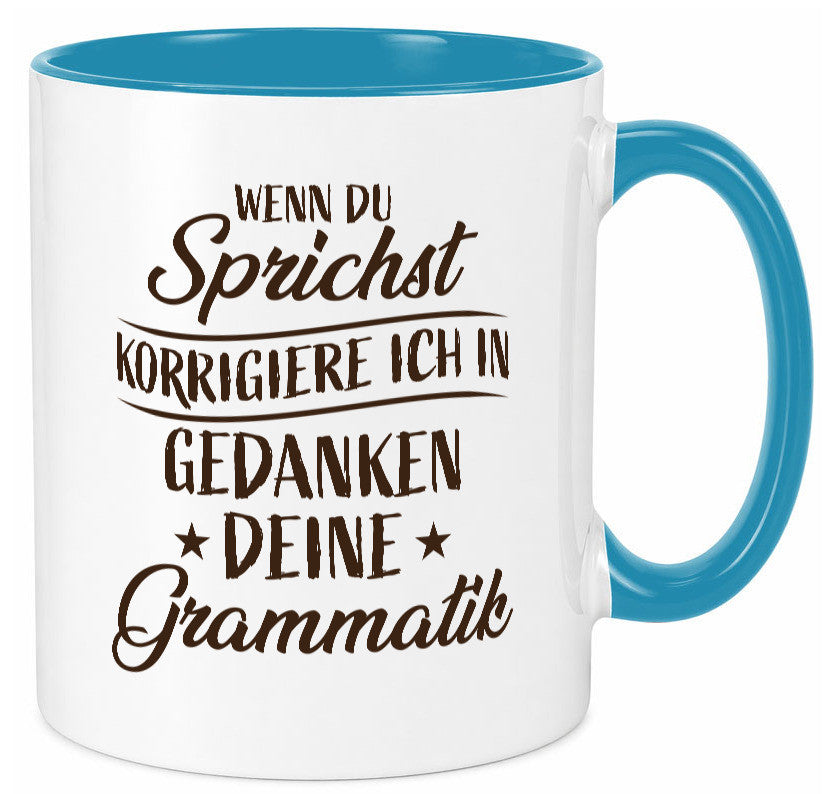 Grammatik korrigieren während du sprichst | Sterne lustig Humor Geschenkidee
