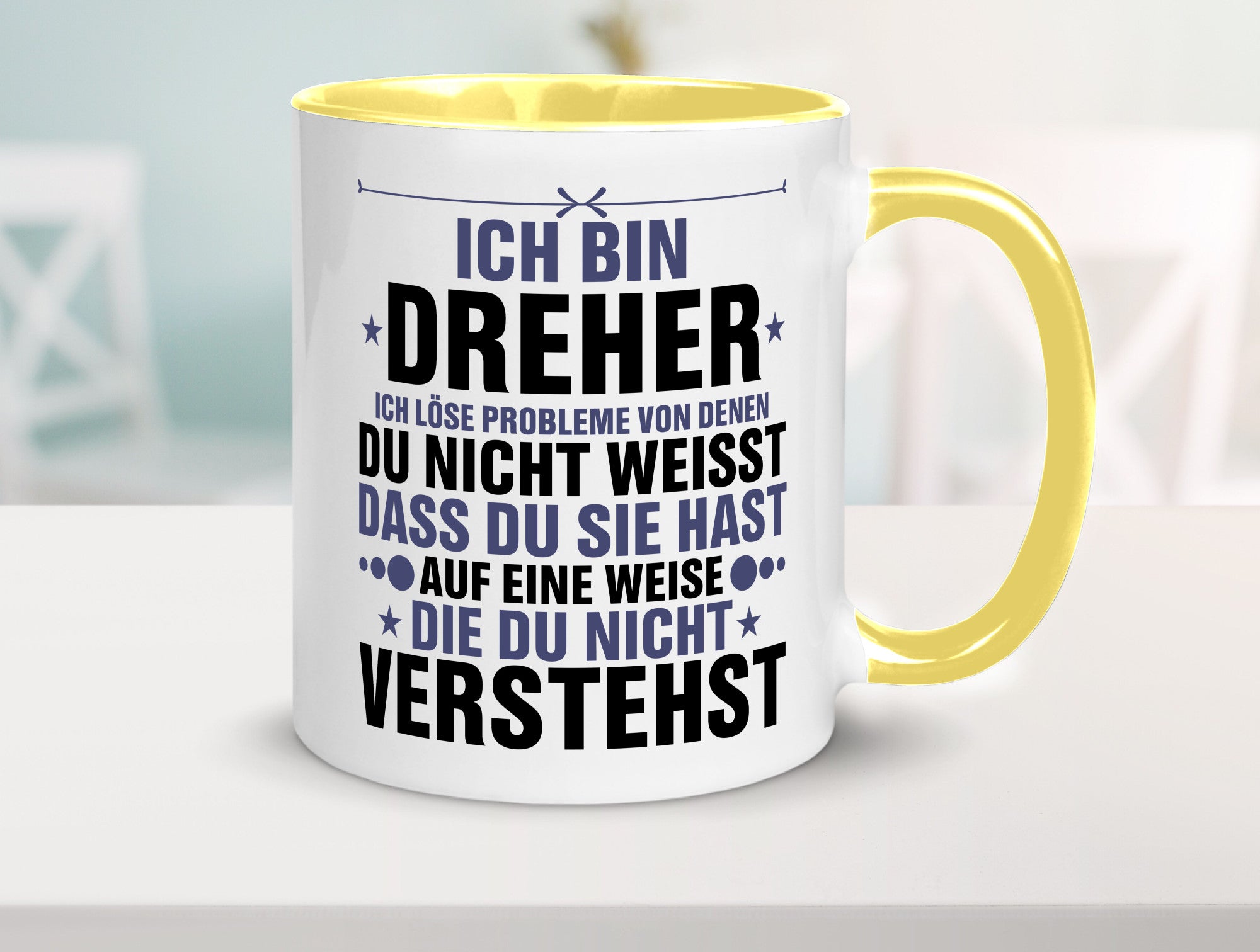 Löse Probleme: Dreher | Fräser lustiger Spruch Geschenk Humor Geschenkidee Tasse