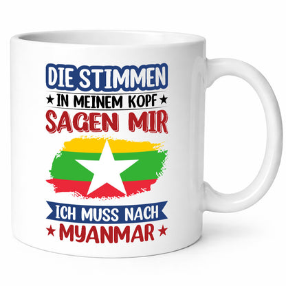 Myanmar | Urlaub Stimmen in meinem Kopf Traumland lustiger Spruch Geschenk