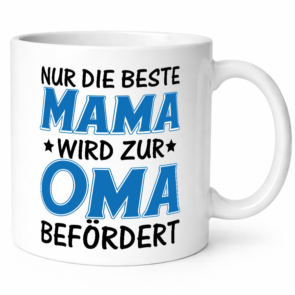 Mama wird zur Oma lustiger Spruch Geschenk Familie Geschenkidee Tasse
