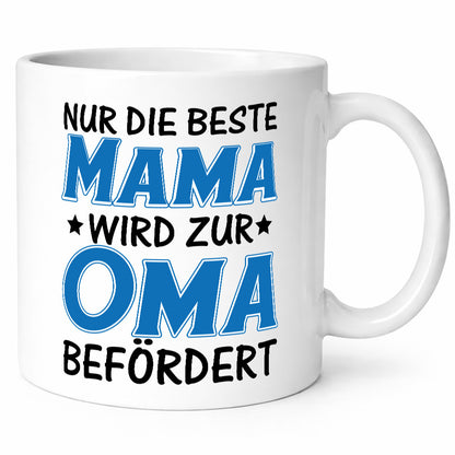 Mama wird zur Oma lustiger Spruch Geschenk Familie Geschenkidee Tasse