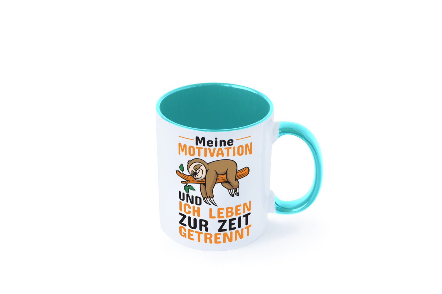 Keine Motivation | Faultier Tasse Büro Humor faul Geschenk Arbeit Kollegen