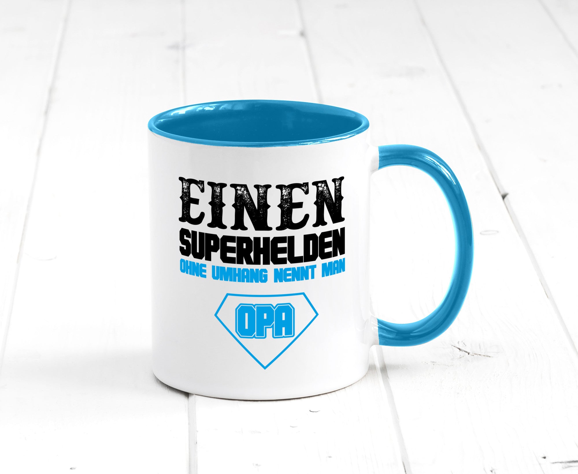 Superheld Opa Geschenk Familie Geschenkidee lustiger Spruch Tasse