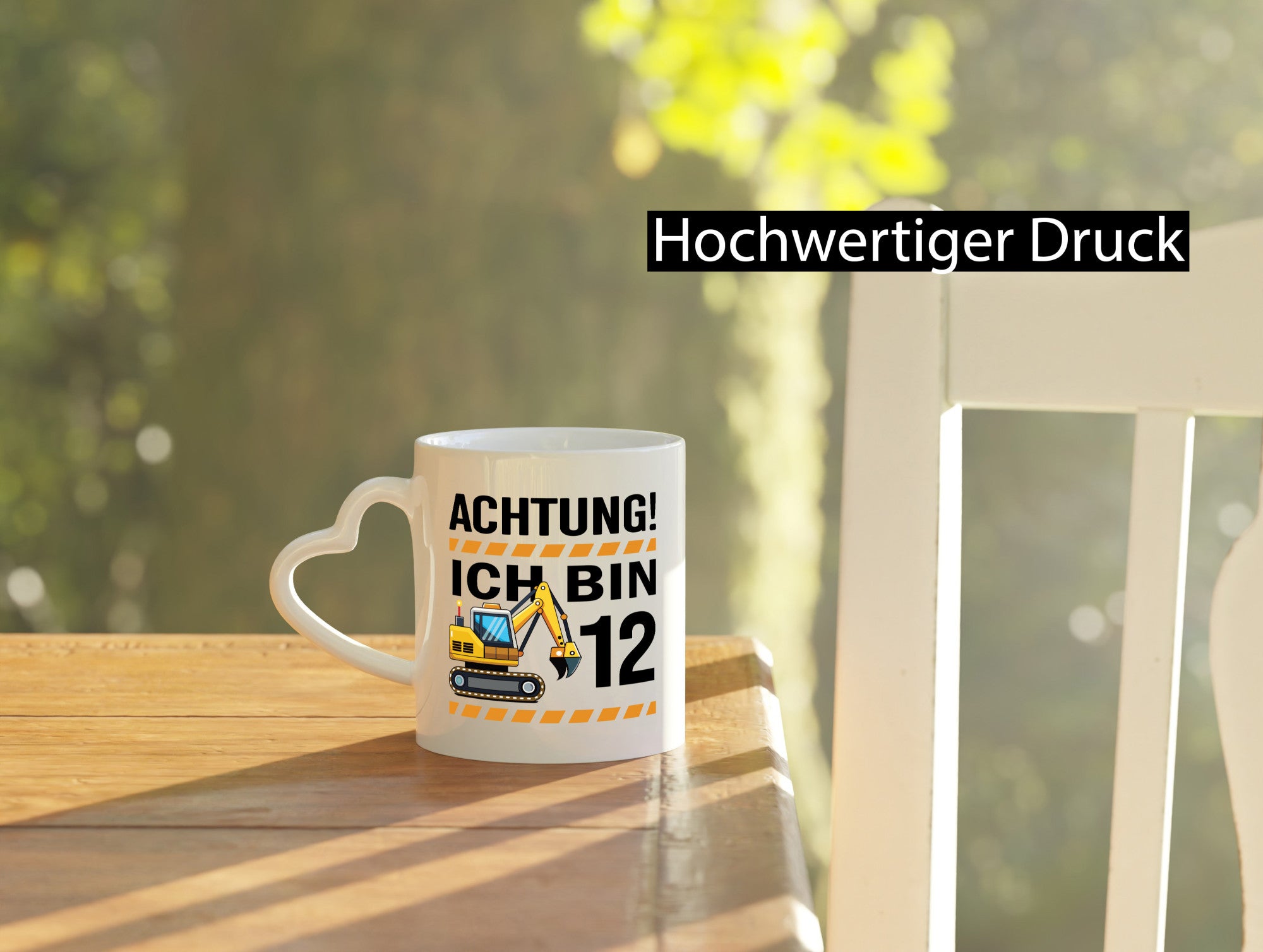 12 Geburtstag Ich bin | Bagger Junge Geschenk Geschenkidee lustiger Spruch Tasse