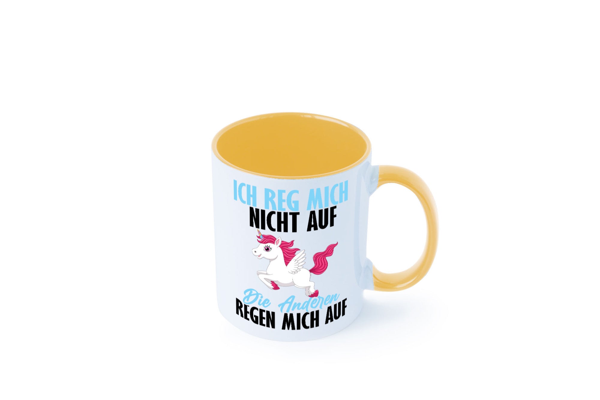 Ich reg mich nicht auf lustiger Spruch Geschenk Humor Geschenkidee Tasse