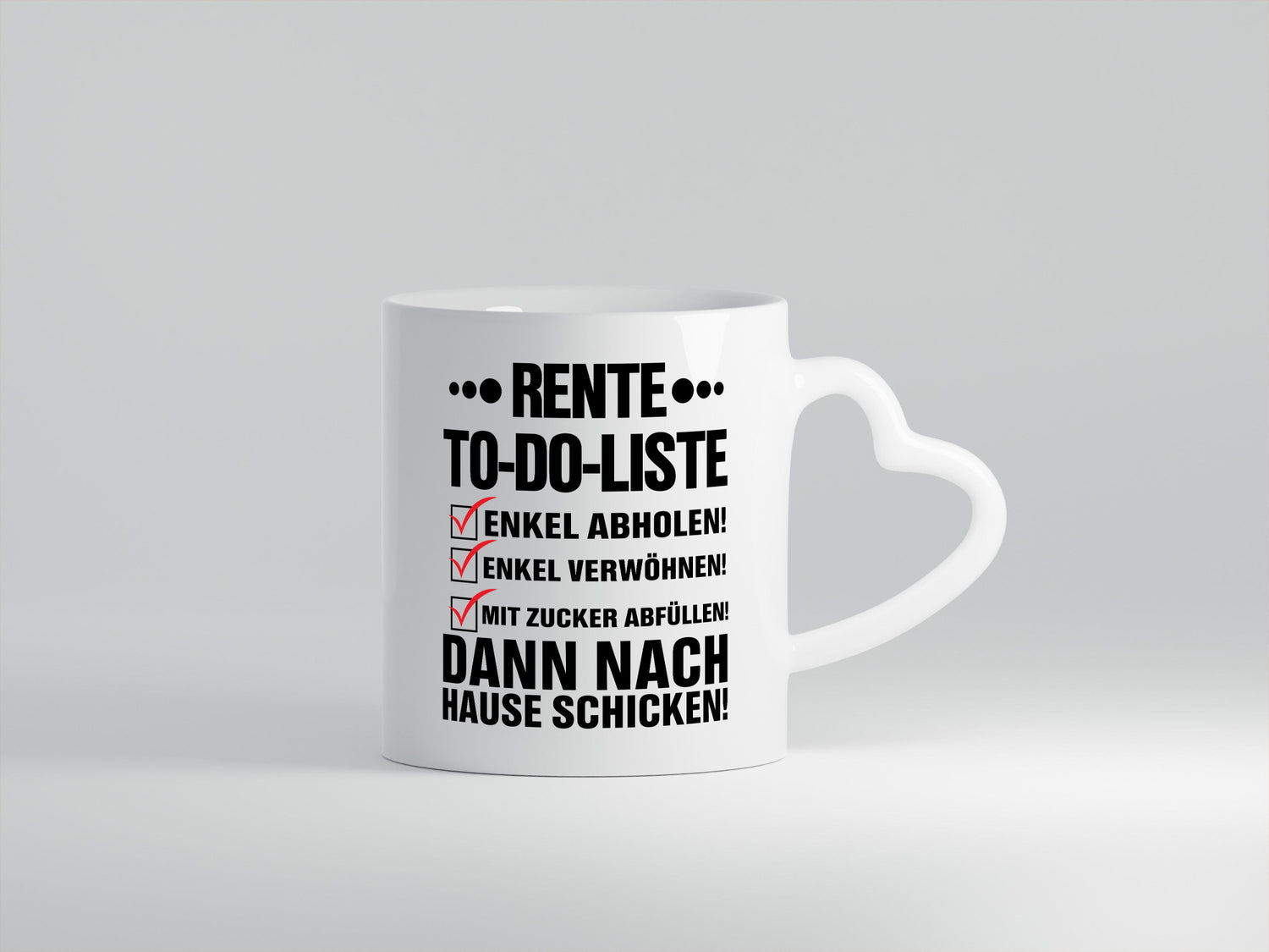 Rente To-Do-Liste | Rentner Tasse Enkel verwöhnen Geschenk Ruhestand Jubiläum