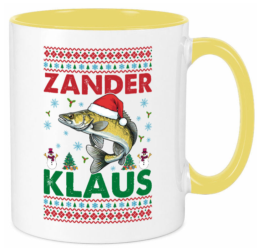 Zander Klaus | Ugly Christmas Angler Angeln v2 Geschenk Humor Geschenkidee Tasse