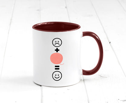 Wolle | Häkeln |Glücklich Geschenk Humor Geschenkidee lustiger Spruch Tasse