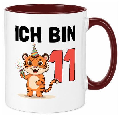 11. Geburtstag | 11 Jahre Tiger lustig Geschenkidee Geschenk Tasse